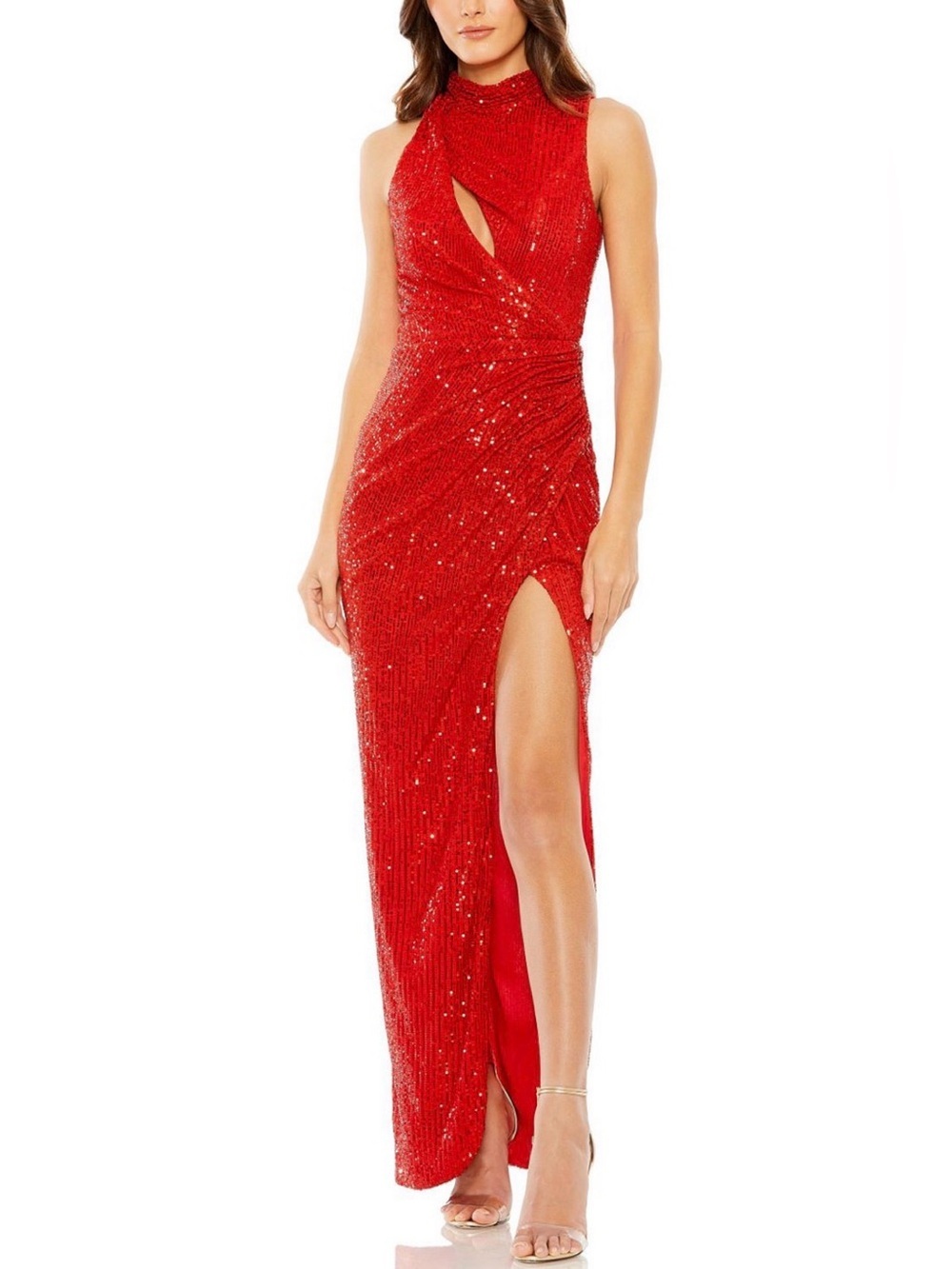Mac Duggal 27183 Strapless High Neck Dress NWT Size 6 Style 27183